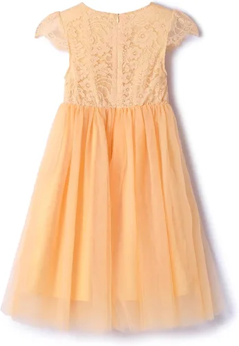 Vista 2 de Rysly Vestido largo de encaje para niña, vestido de princesa tutú de tul para niños