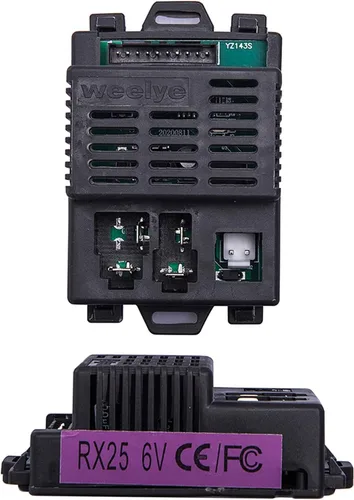 Vista 2 de RX25 6V Niños Powered Ride on Car 2.4G Bluetooth Control remoto y kit de receptor, para parachoques de coche, accesorios de repuesto