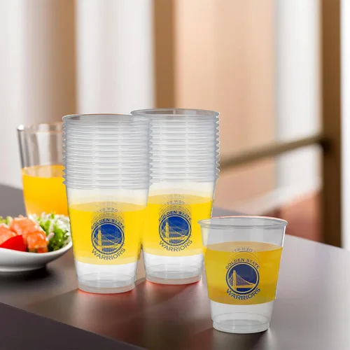Vista 2 de Amscan Golden State Warriors - Vasos de plástico, 16 onzas, paquete de 25, multicolor