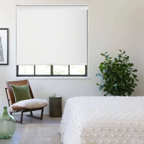Vista 7 de Persilux Persianas Enrollables sin Cordón con Parada Libre 100% Opacas para Ventanas Cortinas Enrollables para Ventanas (Blanco, 36" An x 72" Al)