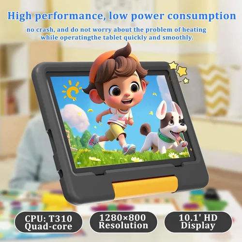 Vista 7 de PEICHENG Tableta para Niños con Estuche Protector EVA, Tableta para Niños Android 15.0 PC 10.1 Pulgadas RAM 20GB (4+16Expand) + ROM 128GB IPS 800 *