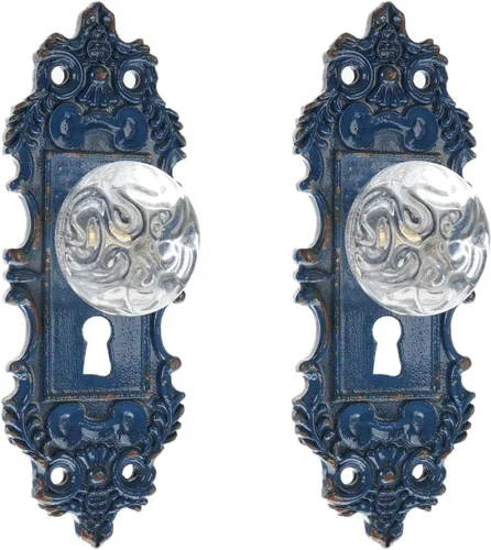 Vista 8 de SOFFEE DESIGN 4 piezas Tirador Vintage para Gabinete Manija de Cajón, Manija de Armario Desgastada con Perilla de Resina Transparente, Antigua
