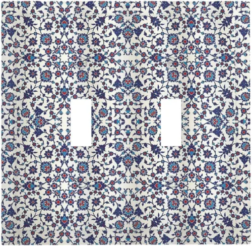 Vista 57 de Azulejos Negros Texturas Modernas Retro Marruecos 1 Gang Cubierta de Interruptor de Luz Sin Dispositivo Placa de Pared en Blanco Decorativa Placa