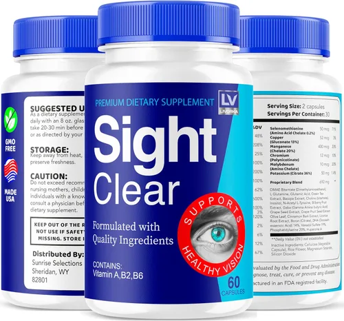 Vista 8 de Sight Clear Píldoras, suplemento para los ojos Sight Clear, suplemento para los ojos SightClear 20/20 Vision Vitaminas Opiniones Fórmula avanzada