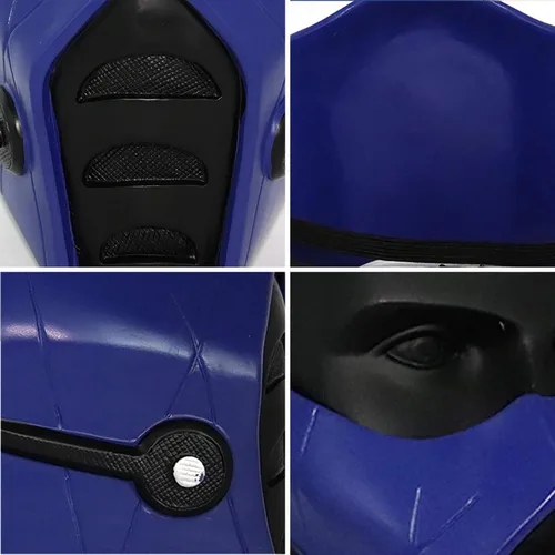 Vista 6 de MK11 Sub Zero Noob Saibot Máscara Réplica para Adultos Juego Cosplay