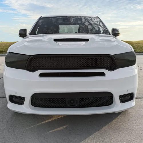 Vista 6 de SlickMod Tinte de humo de vinilo precortado para faros Dodge Durango 2011-2023 (20% humo oscuro, 1. faro)