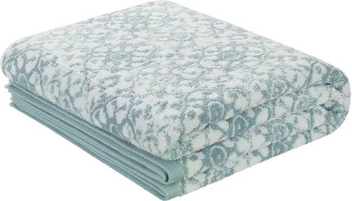 Vista 4 de Jessica Simpson Juego de 4 toallas de baño Aziza Decoración de baño premium Incluye 2 toallas de mano y 2 toallas de ducha 100% algodón