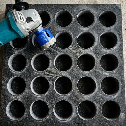 Vista 9 de Drilax Sierra perforadora de diamante de 1-1/2 pulgadas para amoladora angular, rosca de 5/8"-11, hormigón de porcelana de cuarzo de granito