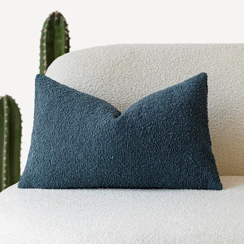 Vista 93 de Foindtower Fundas de almohada decorativas con textura de boucle, fundas de almohada sólidas, neutrales, suaves y acogedoras para silla, sofá
