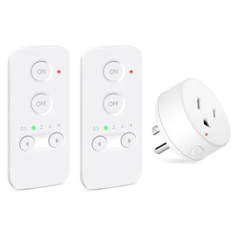 Vista 138 de NineLeaf - Enchufe de salida de control remoto, interruptor de luz de encendido y apagado inalámbrico desmontable 500FT Light Plug Decorator
