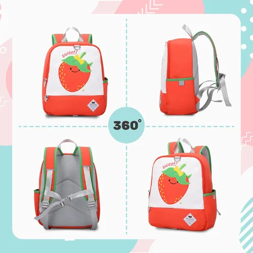 Vista 6 de BEATRIX NEW YORK - Mochila de 11 pulgadas con correa extraíble para niñas y niños, ideal para preescolar y jardín de infantes, Berry, 24 x 12 x 29