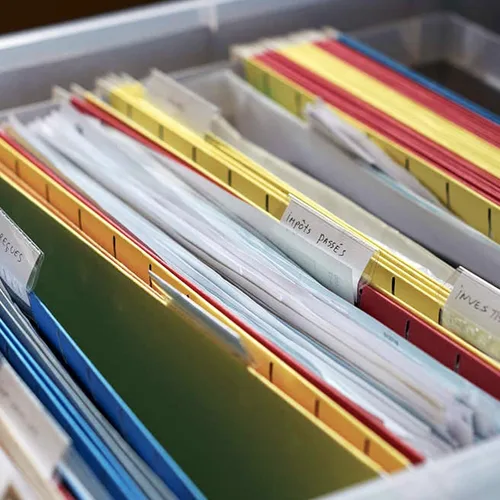 Vista 7 de HERKKA Carpetas colgantes para archivos, paquete de 30 carpetas colgantes reforzadas de tamaño legal con expansión resistente de 0 pulgadas