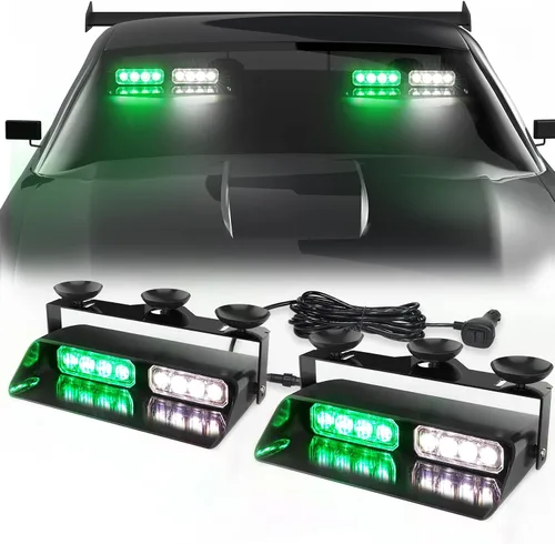 Vista 12 de WINECO - Barra de luces estroboscópicas 2 en 1 para tablero de emergencia, advertencia de seguridad, luces intermitentes de peligro
