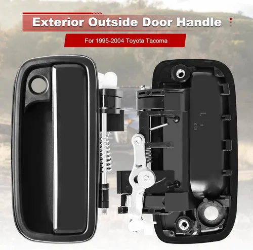 Vista 3 de FAERSI Manija de puerta exterior delantera izquierda para conductor y derecha para pasajero con cerradura de llave, reemplazos para 1995 1996 1997