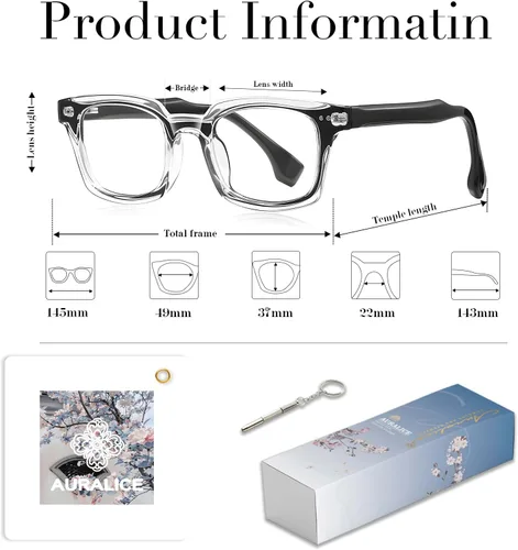 Vista 5 de Gafas Cuadradas Luz Azul Silvaria