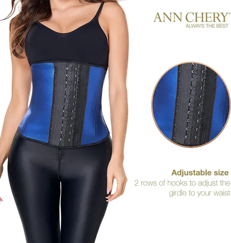 Vista 2 de Ann Chery Corsé entrenador de cintura para mujer - Cinchador de cintura colombiano - Moldeador de cuerpo de látex de 2 ganchos