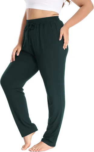 Vista 6 de Cheapestbuy Pantalones de descanso cómodos para mujer, talla grande, pantalones deportivos de yoga activos, pantalones deportivos elásticos casuales