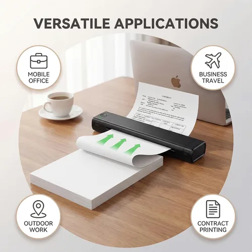 Vista 5 de 100 hojas de papel de impresora térmica de 8.27 x 11.69 pulgadas, papel