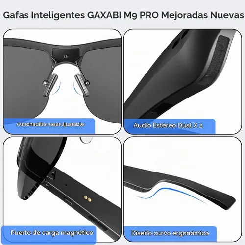Vista 7 de Lentes inteligentes, lentes de sol polarizados con Bluetooth, micrófono y altavoces integrados, asistente de voz, protección UV, gafas Bluetooth
