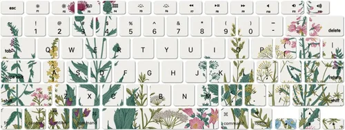 Vista 4 de IVY Funda transparente con pajita floreciente para MacBook Pro