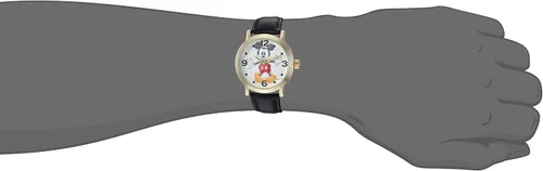 Vista 2 de Disney Mickey Mouse - Reloj analógico de cuarzo para adultos, Negro, Vintage