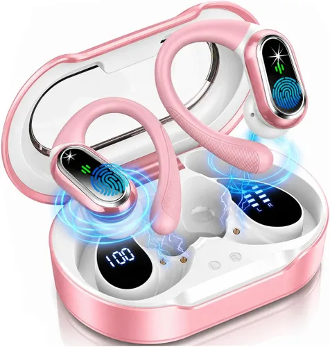 Vista 14 de Auriculares inalámbricos, Bluetooth 5.4 2026 deportivos, auriculares Bluetooth con micrófono ENC con cancelación de ruido, auriculares inalámbricos