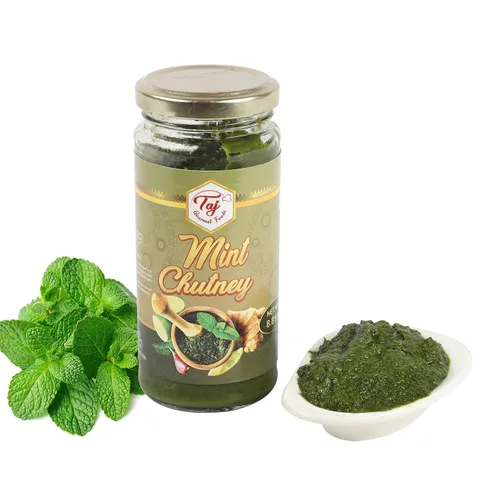 Vista 5 de Chutney de menta TAJ Chutney de menta fresca Chutney de Pudina (8.82 oz)