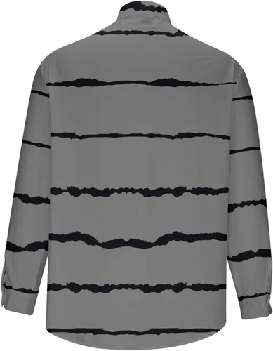Vista 5 de Camisas con estampado étnico étnico con botones para hombre, camisa de moda con solapa, blusa ajustada, tops casuales de algodón