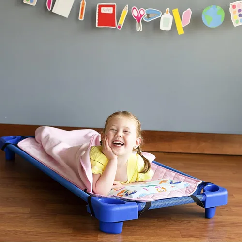 Vista 7 de Wildkin Mochila para niños de 12 pulgadas con alfombra de siesta moderna (sirenas)