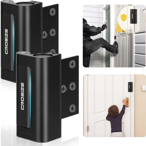 Vista 9 de Cerradura de seguridad para puertas del hogar, cerradura de refuerzo de metal mejorada, cerradura de seguridad para puertas de 3 pulgadas que