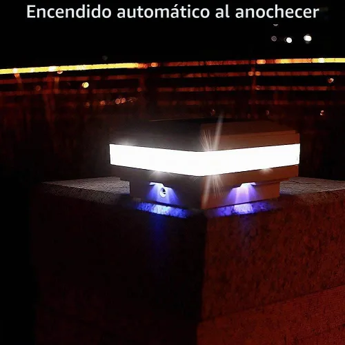 Vista 7 de Sumaote Luz solar para poste de poste, luz solar LED impermeable para exteriores para postes de madera de 4 x 4, 5 x 5, 6 x 6, luces de valla