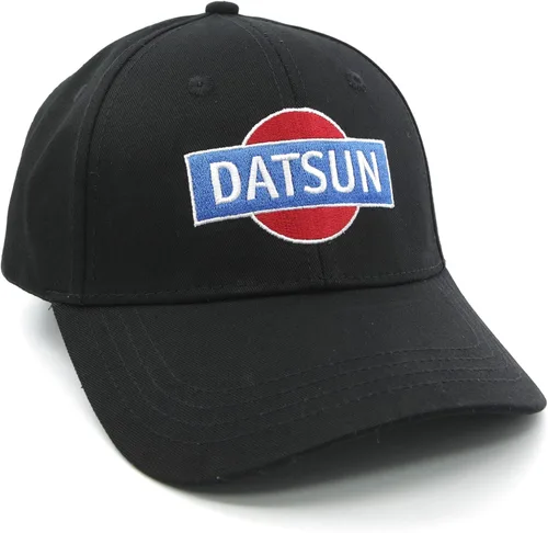 Vista 3 de Gorra de béisbol Datsun - Classic A Logo - Sombrero de papá negro Curvo Bill - Vintage Japonés, Negro