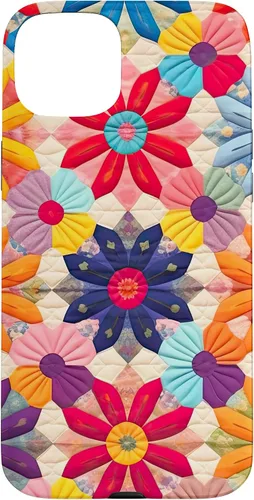 Vista 9 de Quilting Flower Blooms Quilt Pattern Case for iPhone 17