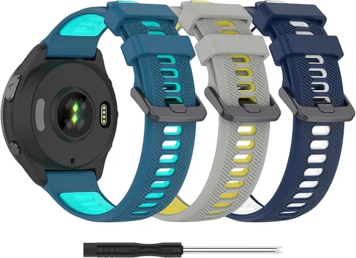 Vista 11 de Correa de repuesto compatible con Garmin Forerunner 965/955/945/935, Garmin Fenix 5/Fenix 6 GPS Smart Watch, correa de reloj de silicona ajustable