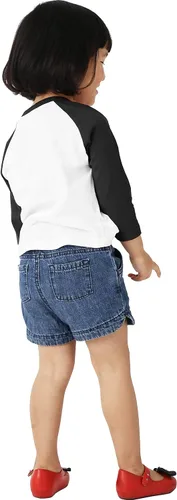 Vista 4 de Ma Croix Camisa de manga raglán 34 para bebés, ajuste cómodo, camiseta de béisbol para niños pequeños