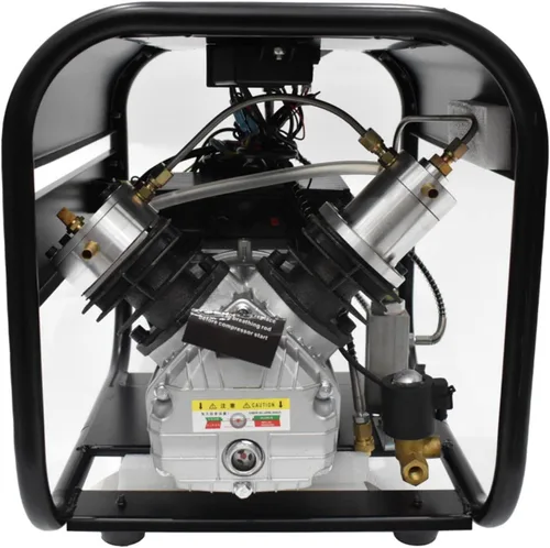 Vista 10 de TUXING Compresor de aire PCP, Max 4500 PSI / 300 Bar, apagado automático, compresor de aire de doble cilindro, llenado rápido para tanque de buceo