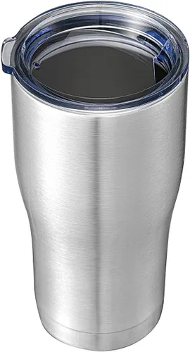 Vista 12 de HASLE OUTFITTERS Vaso de 20 onzas a granel, vasos de acero inoxidable con tapa, vaso aislado al vacío, taza de doble pared con recubrimiento