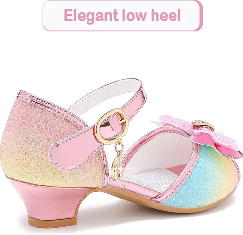 Vista 4 de Osinnme - Sandalias de boda para niña pequeña y grande