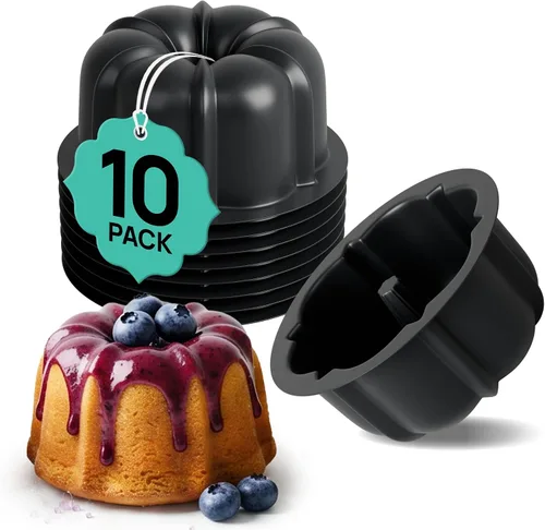 Vista 10 de O'CREME Contenedor de poliestireno con tapa con bisagras de 6 pulgadas de ancho x 3.1 pulgadas de alto para mini molde para tartas, paquete de 25