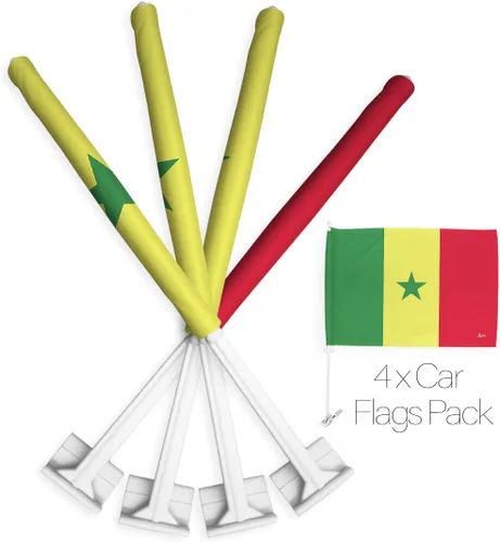 Vista 41 de Paquete de bandera de coche de la Copa del Mundo 2022 de Gales, bandera americana para carros, decoración de automóviles, pancarta pequeña
