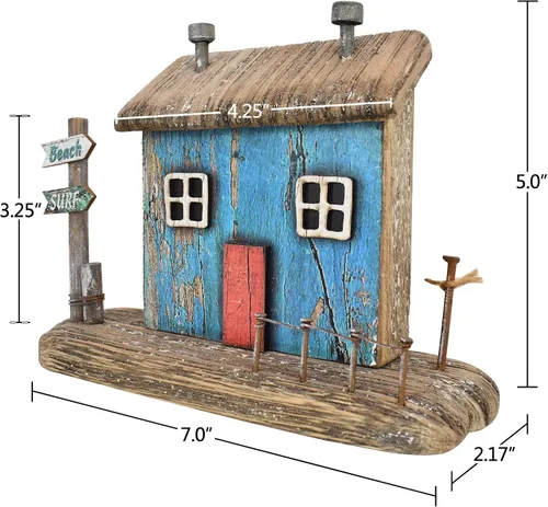 Vista 6 de Decoración náutica, letrero de madera para faro de mesa costera, centro de mesa costera, decoración temática de playa, decoración decorativa de Casa