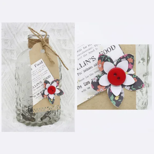 Vista 5 de BiraBira Ponche de pétalos, forma de flor de 2 pulgadas para manualidades