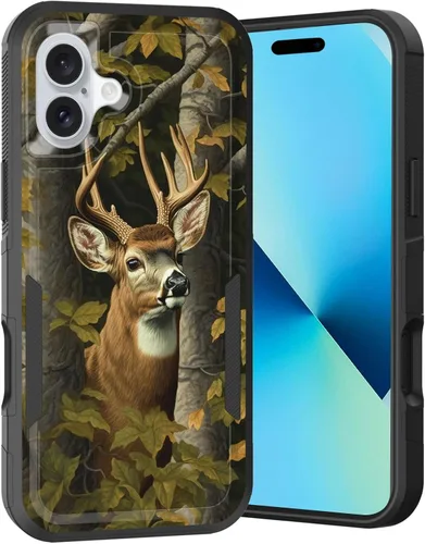 Vista 238 de Funda para iPhone Air, doble capa híbrida resistente resistente a prueba de golpes de policarbonato duro + funda protectora de silicona suave