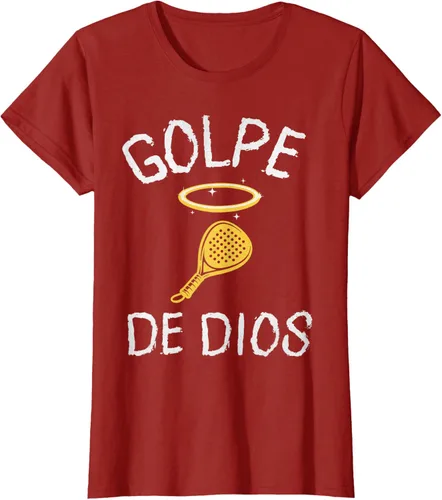 Vista 28 de Golpe De Dios Padel Player Sport in Spanish En Espanol Men's T-Shirt