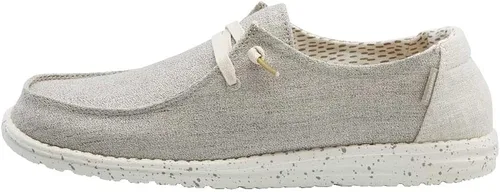 Vista 57 de Hey Dude Wendy Chambray - Zapatos para mujer, mocasines con cordones para mujer, cómodos y ligeros Aurora Blanco 2