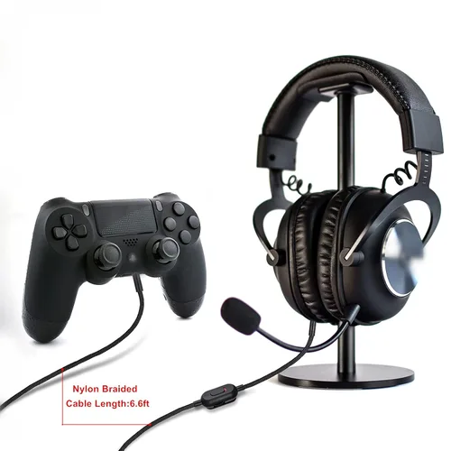 Vista 6 de Cable auxiliar G433 para auriculares Logitech Wired G233, G Pro, G Pro X Gaming Cable de audio de 0.138 in (1/8") con silencio en línea y control