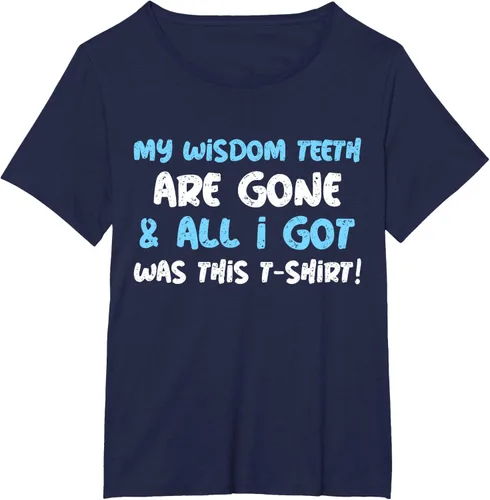 Vista 14 de My Wisdom Teeth Are Gone! Camiseta divertida de muelas del juicio, Negro