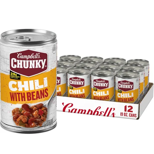 Vista 9 de Campbell's Chunky Chili con Frijoles, 15.25 oz. Tazón para Microondas