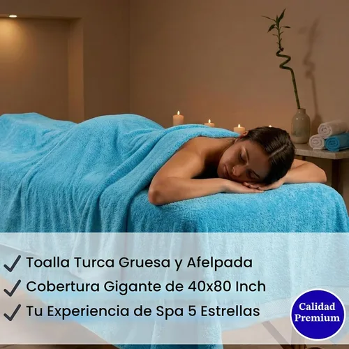Vista 7 de Juego grande de baño tipo spa turco 40"x80", de lujo, amigable con el medio ambiente de 650 gramos, muchos colores de donde escoger Aqua