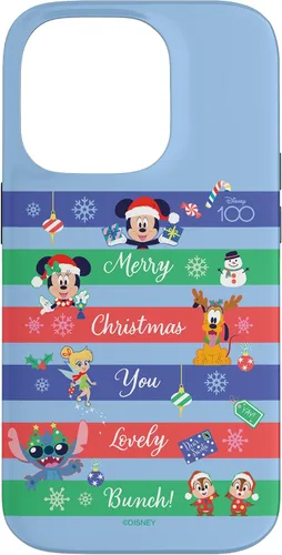 Vista 17 de Funda para iPhone 16 Disney 100 Mickey & Friends Merry Christmas You Lovely Bunch